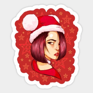 Lady Santa Variant03 Sticker